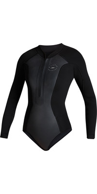 2023 Mystic Womens Sway 2mm Front Zip Long Sleeve Shorty Wetsuit 35000220091 - Black