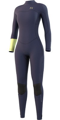 2023 Mystic Dames Dazzled 5/3mm Rug Ritssluiting Wetsuit 35000220096 - Night Blue