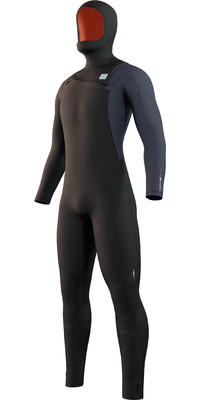 2024 Mystic Mens Marshall 5/3mm Chest Zip Hooded Wetsuit 35000.230007 - Black