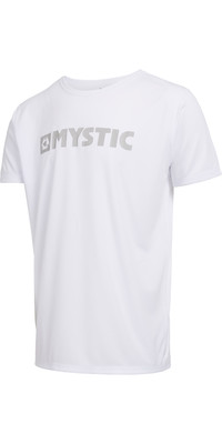 2024 Mystic Mens Star Short Sleeve Quickdry Rash Vest 35001220287 - White