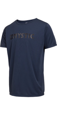 2024 Mystic Mens Star Short Sleeve Quickdry Rash Vest 35001220287 - Night Blue
