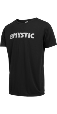 2024 Mystic Mens Star Short Sleeve Quickdry Rash Vest 35001220287 - Black