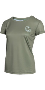 2022 T-shirt Mystic Da Donna Ignite Manica Corta Ampia Quick Dry 35001220288 - Verde Olive