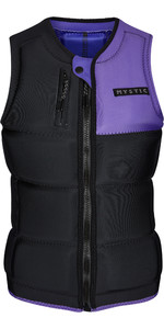 2021 Mystic Dazzled Wake Impact Vest 200187 Voor Dames - Zwart / Paars