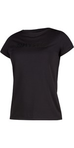 2021 Mystic Womens Star Short Sleeve Quickdry Rash Vest 200151 - Black