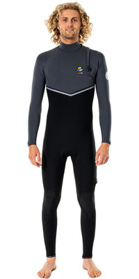 2022 Rip Curl Mens Flashbomb Search 3/2mm Zip Free Wetsuit WSM9AF - Charcoal