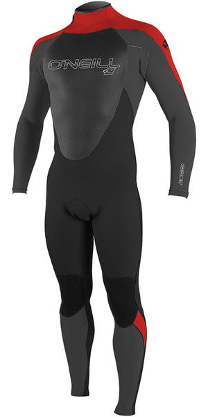 2018 O'Neill Epic 4/3mm Back Zip GBS Wetsuit BLACK / Red 4212