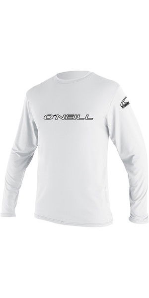 2019 O'Neill Youth Basic Skin a manica lunga Rash Tee White 4341