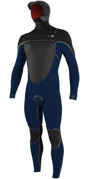 2018 O'Neill Psycho Tech 6 / 4mm Hooded Chest Zip Wetsuit Abyss / Black 4985