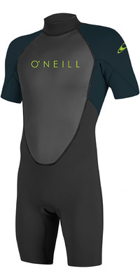 2023 O'Neill Youth Reactor II 2mm Rug Ritssluiting Shorty Wetsuit 5045 - Black / Slate