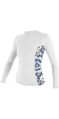 2023 O'Neill Womens Side Print Long Sleeve Rash Vest 5406S - Lily / Samiflor