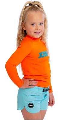 2023 Jobe Junior Long Sleeve Rash Vest 544223001 - Fire Orange