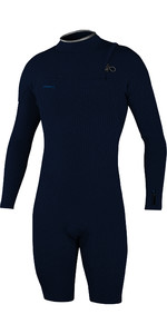 2023 O'Neill Mens Hyperfreak Comp-X 2mm Zip Free Long Sleeve Shorty Wetsuit 5572 - Abyss