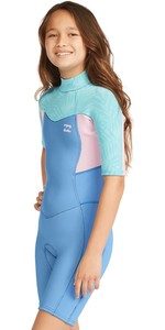 2022 Billabong Teen Synergy Back Zip Short Sleeve Spring Suit ABGW500101 - Surfside