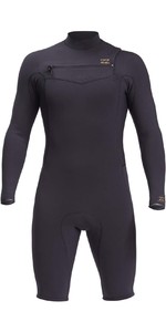 2022 Billabong Mens Revolution 2/2mm Long Sleeve Shorty Wetsuit ABYW400116 - Black Clay