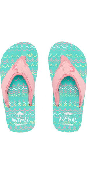 2019 Animal Junior Girls Swish AOP Flip Flops Sugary Pink FM9SQ802