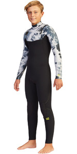 2021 Billabong Junior Jongens Furnace Comp 4/3mm Wetsuit Met Chest Zip Pro Tie Dye