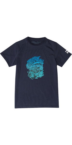 2019 Billabong Junior Boys Surf Attack Rash Surf Tee Navy N4EQ03
