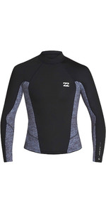 2019 Billabong Mens 2mm Ofen Absolute Comp LS Neo Jacke Grau Heather N42M25