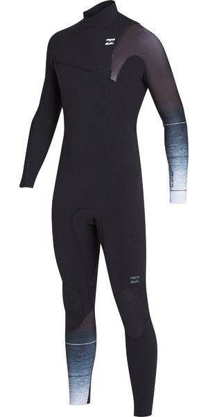 2019 Billabong Mens 2mm Pro Series Mute Zip petto nero Fade N42M01