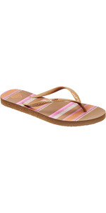 2023 Reef Frauen Seaside Prints Flip Flops Cj0250 - Smoothie Stripe