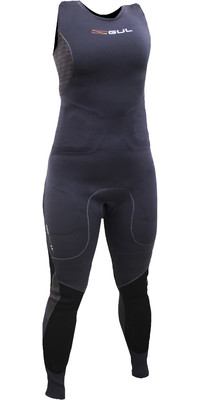 2020 Gul Womens Code Zero Elite 3mm Long Jane Impact Wetsuit & Pads Black CZ4216-B5
