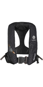 2023 Crewsaver Crewfit + 180N Pro Automatic Harness Lifejacket With Hood & Light 9035BKAP - Black