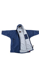 2021 Dryrobe Advance Junior Long Sleeve Premium Outdoor Change Robe / Poncho DR104 - Navy / Grey