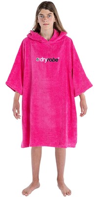 2023 Dryrobe Junior Luomupuuvillasta Valmistettu Hupullinen Vaihtopyyhe Robe - Pink