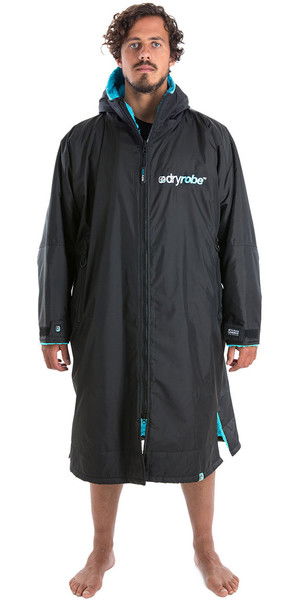 2019 Dryrobe Advance manga longa Premium mudança ao ar livre Robe DR104 preto / azul