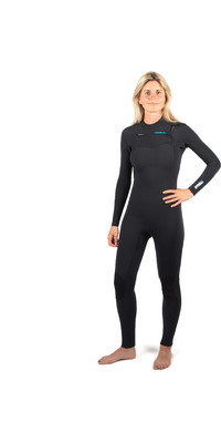 2023 Gul Womens Flexor Recore 3/2mm Chest Zip Wetsuit FX1215/C2 - Black / Recore