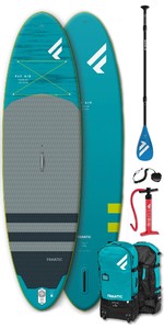 2021 Fanatic Fly Air Premium 9'8 "Pure Sup Gonflable SUP Package - Planche, Sac, Pompe Et Pagaie