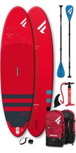 2022 Fanatic Fly Air 10'4" Pure Pack Sup Gonflable Rouge - Planche, Sac, Pompe & Pagaie