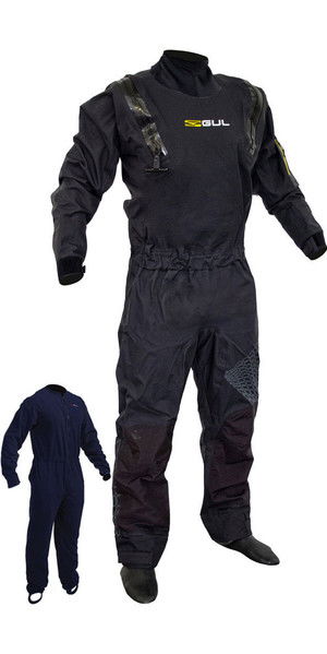 2019 Gul /Junior Code Zero Stretch U-Zip Drysuit Black GM0368-B5 INCLUDING UNDERFLEECE
