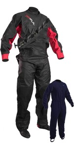 2021 Gul Junior Dartmouth Eclip Zip Drysuit Met Ondervacht Gm0378-b5 - Zwart/rood
