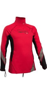 2020 GUL Junior Long Sleeve Rash Vest RED / BLACK RG0344-B4