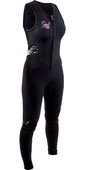 2020 Gul Kvinders Response 3/2mm Front Zip Long John Wetsuit Re4314-b7 - Sort