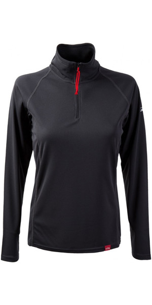 2018 Gill UV UV Zip Neck Top em Carvão UV003W