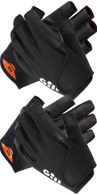 2022 Gill Double Pack Championship Short & Long Finger Sailing Gloves - Black