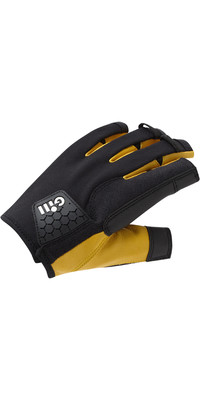 2024 Gill Pro Short Finger Sailing Gloves 7443 - Black