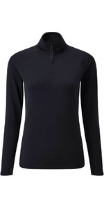 2022 Gill Frauen Damen UV Tec Langarm Reißverschluss T-Shirt UV009W - Navy