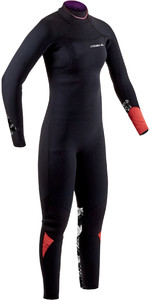 2021 Gul Womens Response Fx 3/2mm Back Zip Wetsuit RE1264-B9 - Black / Black Palm