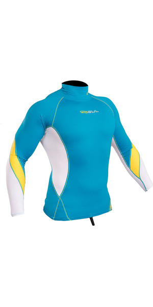 2019 Gul Xola Langærmet Rash Vest Crip / Hvid RG0339-B4