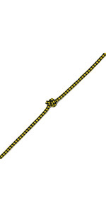 Kingfisher Evolution 8 Plait Pre-Stretched Dinghy Rope Yellow / Black PS0Y - Price per metre