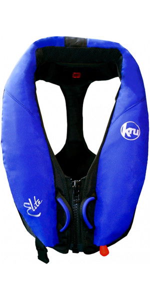 Kru Elite 195N automatisch zwemvest met harnas + kap Ocean Blue LIF7423