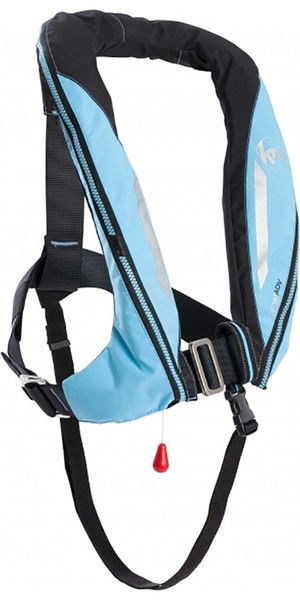 2018 Kru Sport 170N chaleco salvavidas automático con arnés azul cielo LIF7345