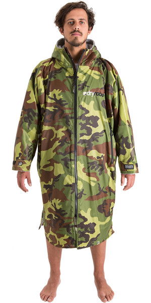 2019 Dryrobe Advance Long Sleeve Premium Outdoor Mudança Robe DR104 Camo / Cinza