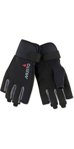 2019 Musto Essential Vela Guantes cortos dedo negro AUGL003