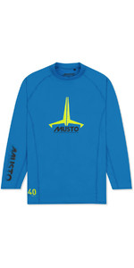 2021 Musto Junior Insignia UV Fast Dry LS T-Shirt Brilliant Blue SKTS012
