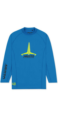 2021 Musto Junior Insignia UV Fast Dry LS T-Shirt Brilliant Blue SKTS012